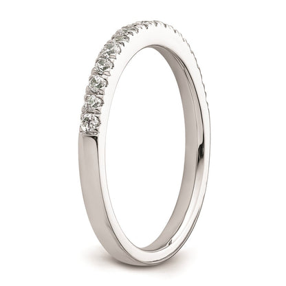 14K Weißgold Damen-Trauring mit natürlichen Diamanten