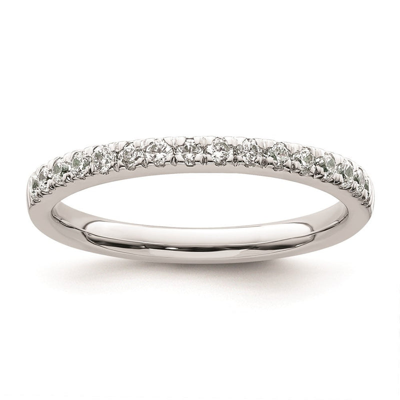 14K Weißgold Damen-Trauring mit natürlichen Diamanten, 0,32 ct Gesamtgewicht