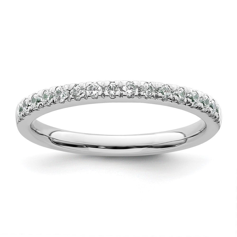 14K Weißgold Diamant Ehering G I, Si1 2