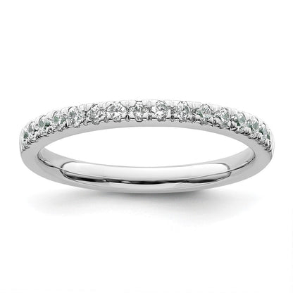14K Weißgold Diamant Ehering G I, Si1 2