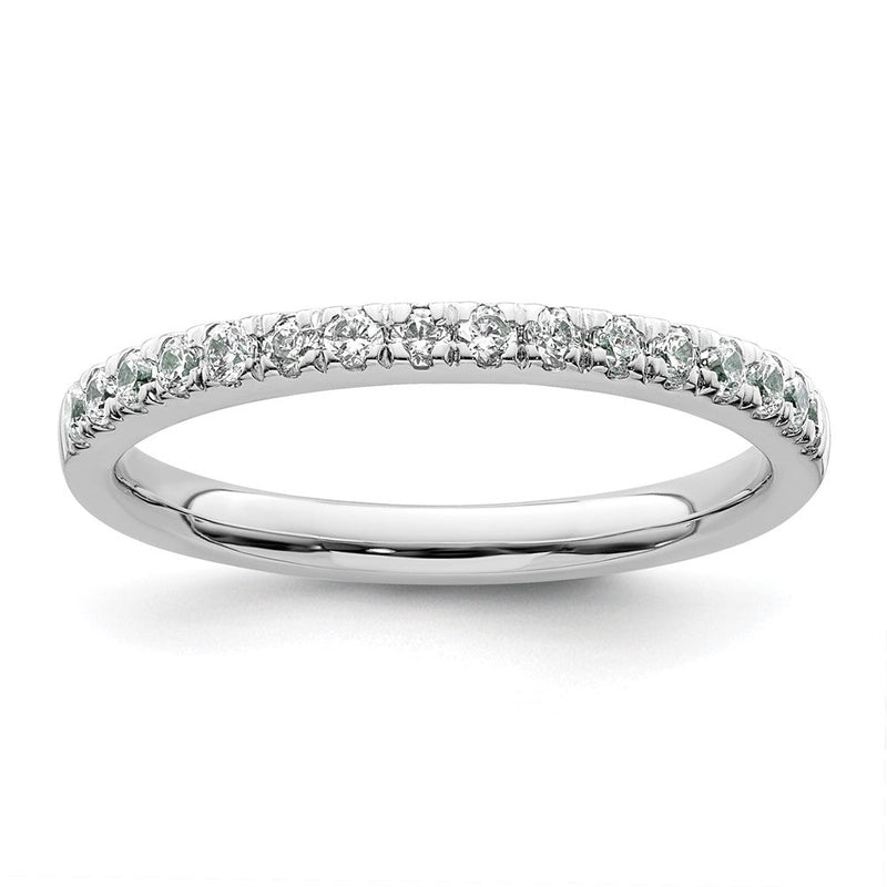 14K Weißgold Diamant Ehering G I, Si1 2
