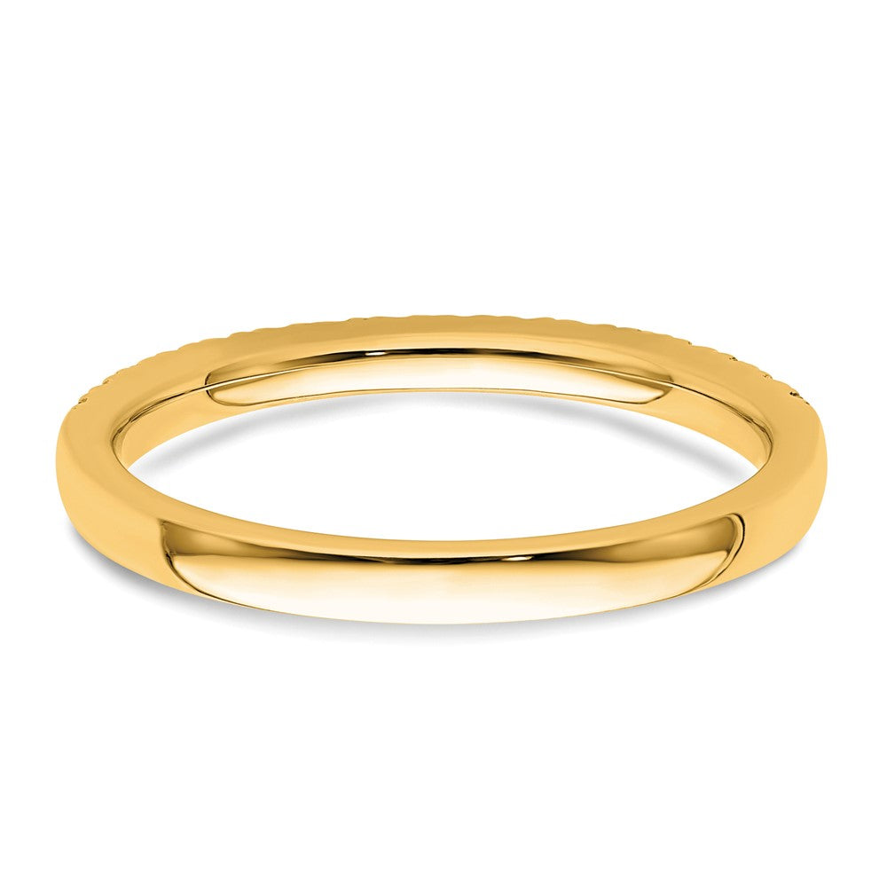14K Gelbgold Diamant Ehering Ring G-i, Si1-2