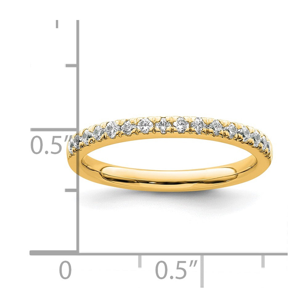 14K Gelbgold Diamant Ehering Ring G-i, Si1-2