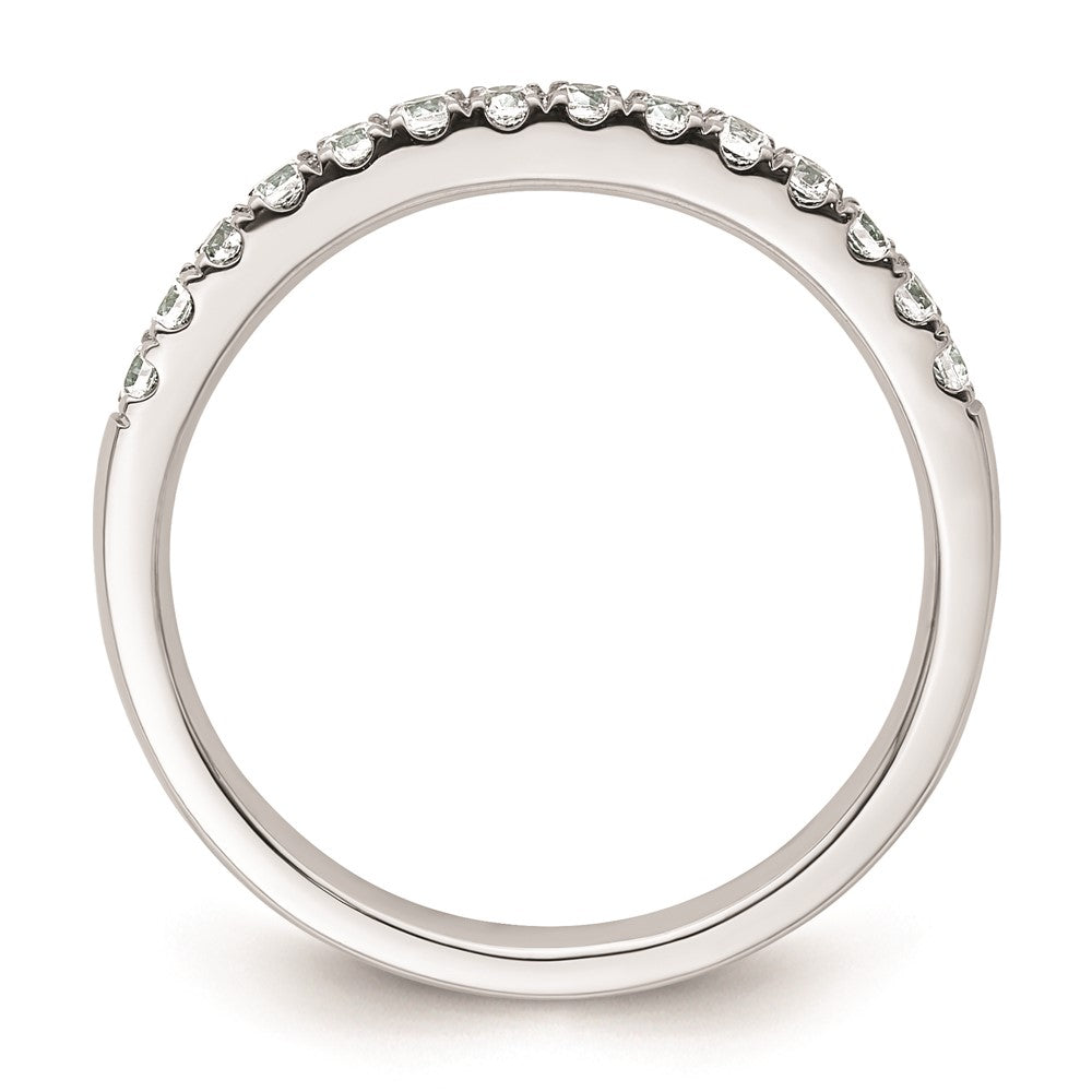 Trauring aus 14K Weißgold mit natürlichen Diamanten