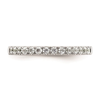 Trauring aus 14K Weißgold mit natürlichen Diamanten
