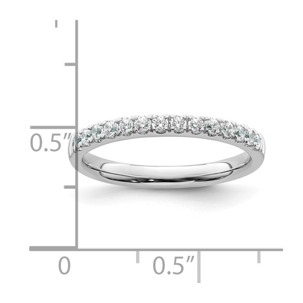 Trauring aus 14K Weißgold mit natürlichen Diamanten