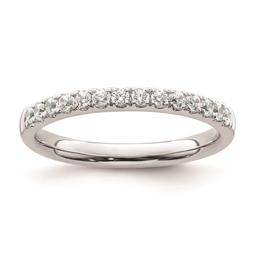 Trauring aus 14K Weißgold mit natürlichen Diamanten