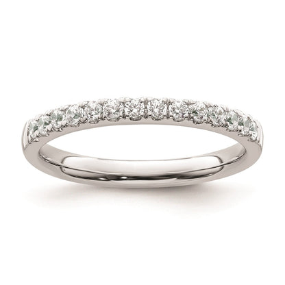 Trauring aus 14K Weißgold mit natürlichen Diamanten