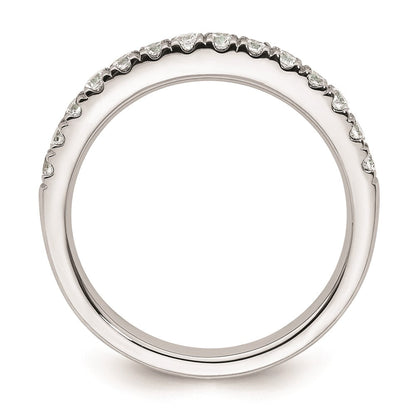 14K Weißgold Ehering mit natürlichen Diamanten