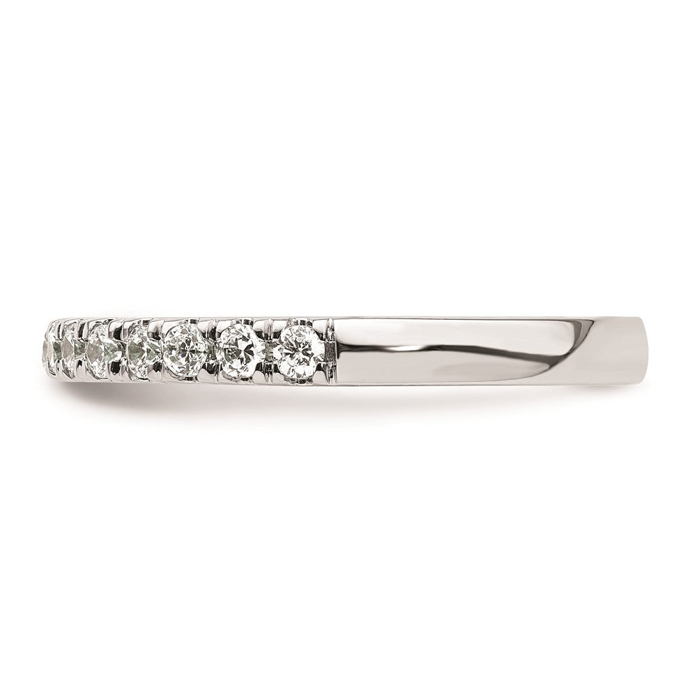 14K Weißgold Ehering mit natürlichen Diamanten