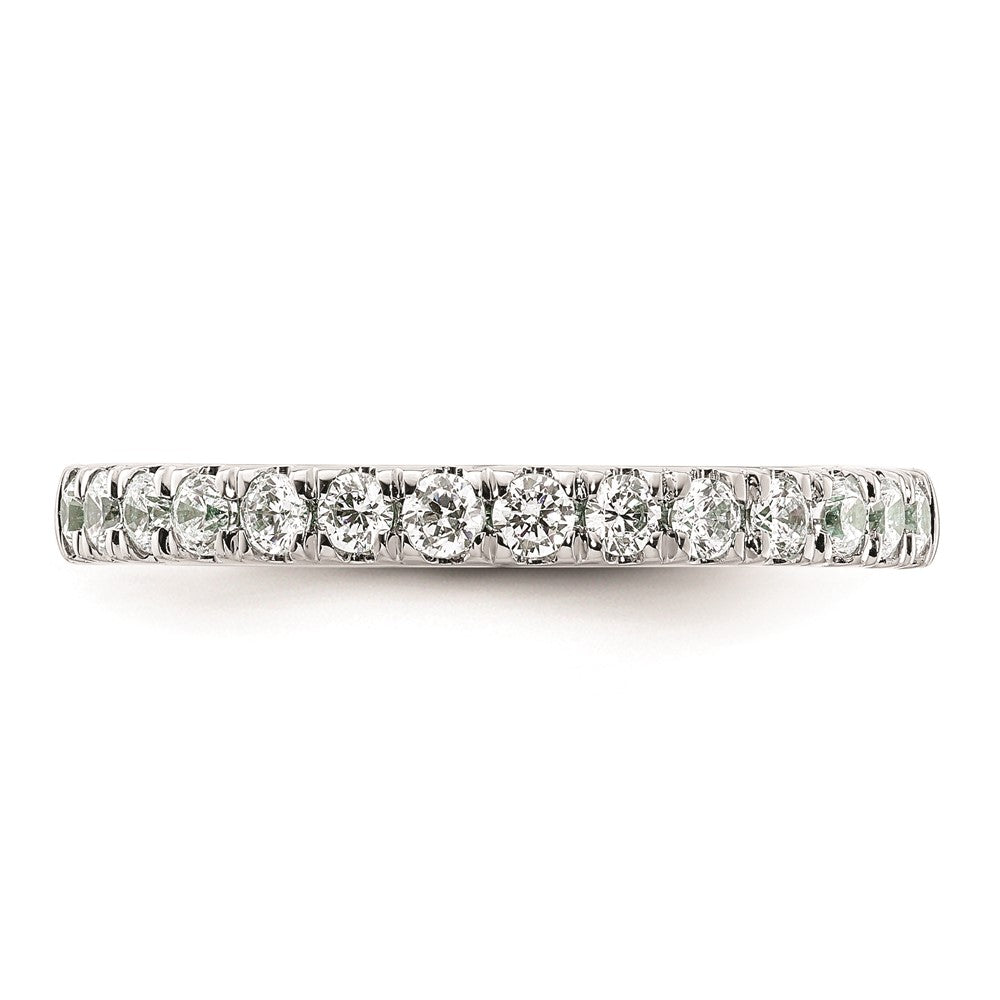 14K Weißgold Ehering mit natürlichen Diamanten