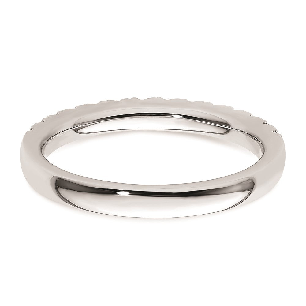 14K Weißgold Ehering mit natürlichen Diamanten