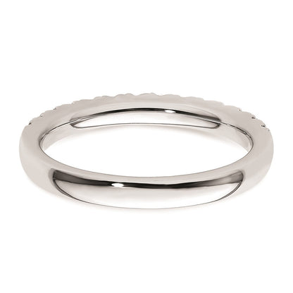 14K Weißgold Ehering mit natürlichen Diamanten