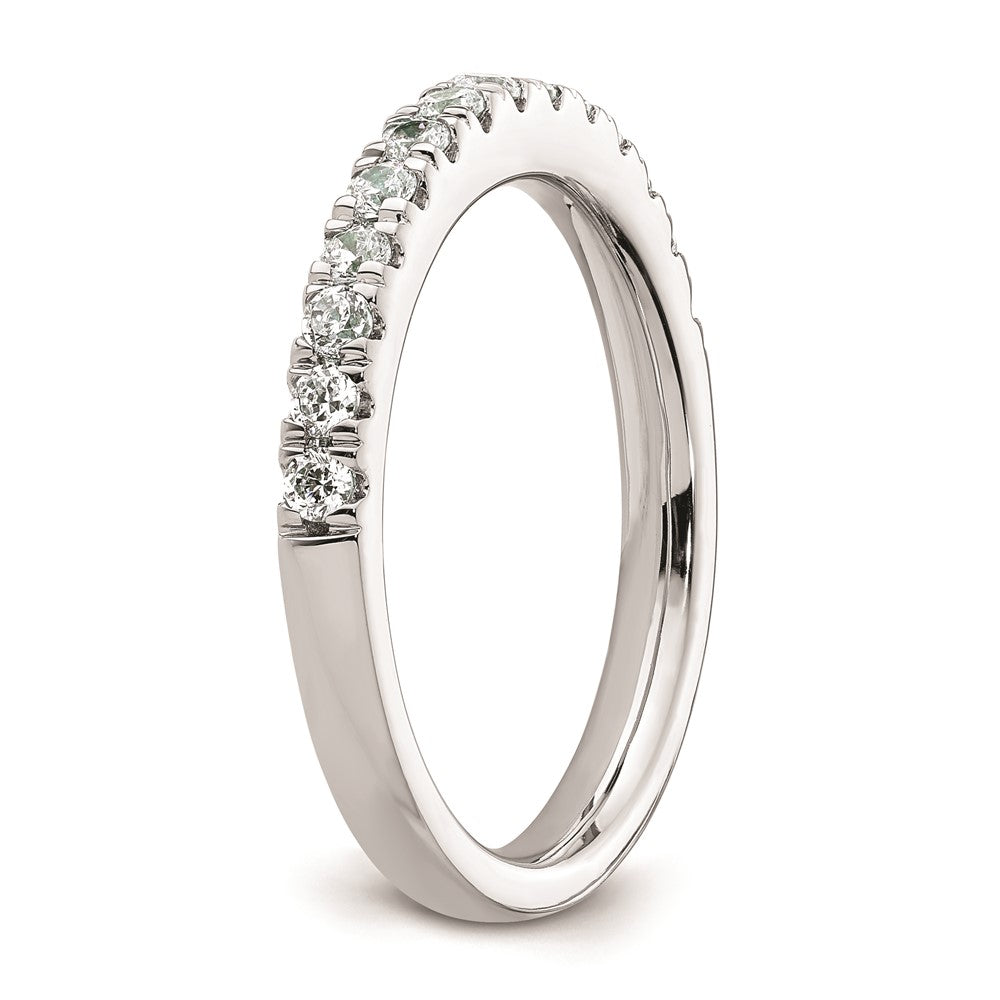 14K Weißgold Ehering mit natürlichen Diamanten