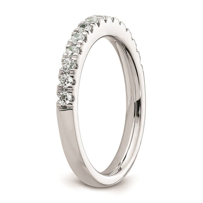 14K Weißgold Ehering mit natürlichen Diamanten