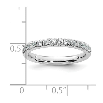 14K Weißgold Ehering mit natürlichen Diamanten