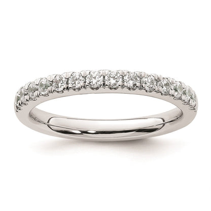 14K Weißgold Ehering mit natürlichen Diamanten