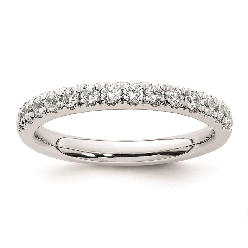 14K Weißgold Ehering mit natürlichen Diamanten