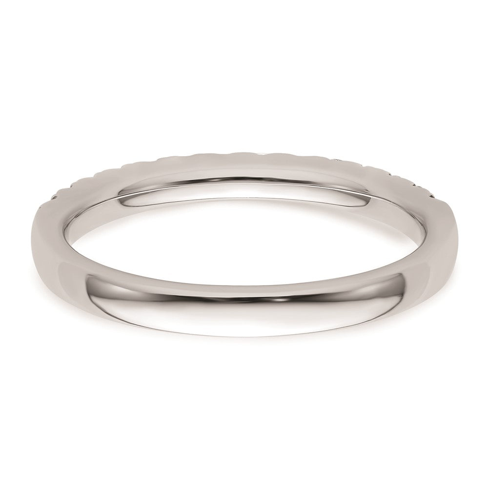 14K Weißgold Ehering mit natürlichen Diamanten