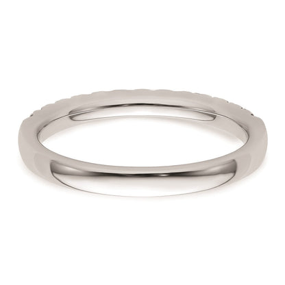 14K Weißgold Ehering mit natürlichen Diamanten