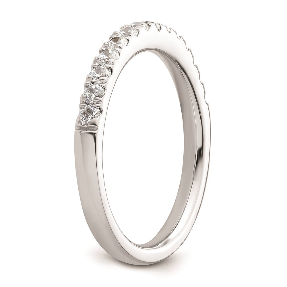 14K Weißgold Ehering mit natürlichen Diamanten