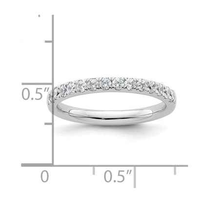 14K Weißgold Ehering mit natürlichen Diamanten
