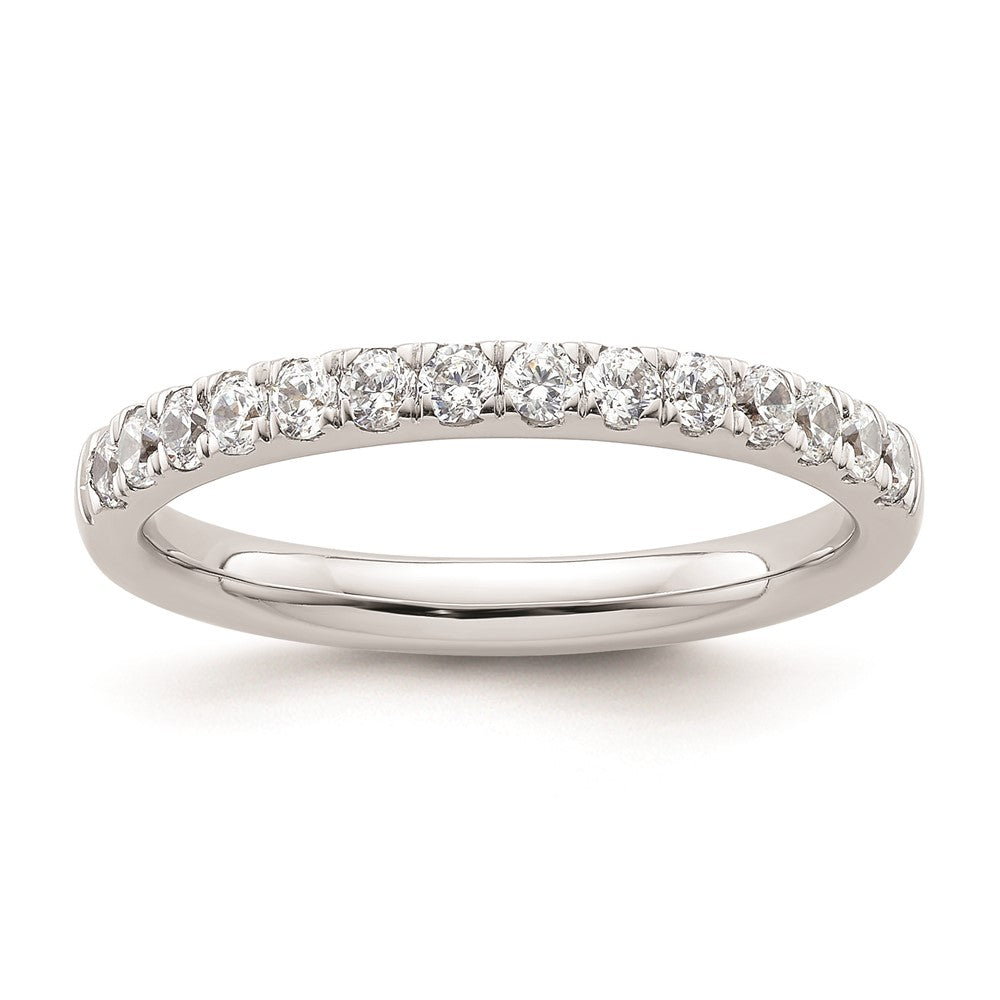 14K Weißgold Ehering mit natürlichen Diamanten