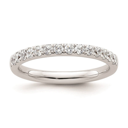 14K Weißgold Ehering mit natürlichen Diamanten