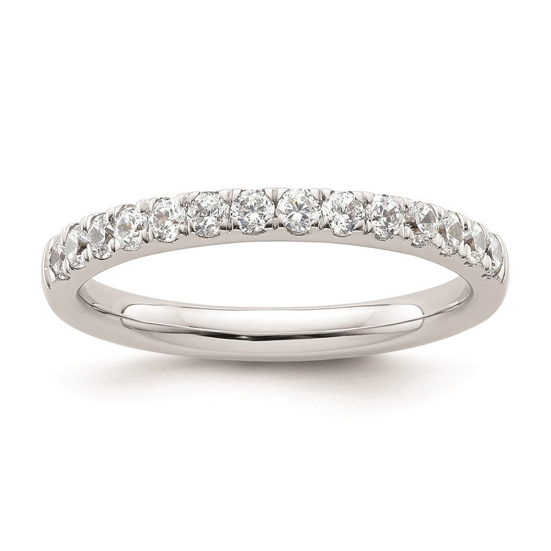 14K Weißgold Ehering mit natürlichen Diamanten
