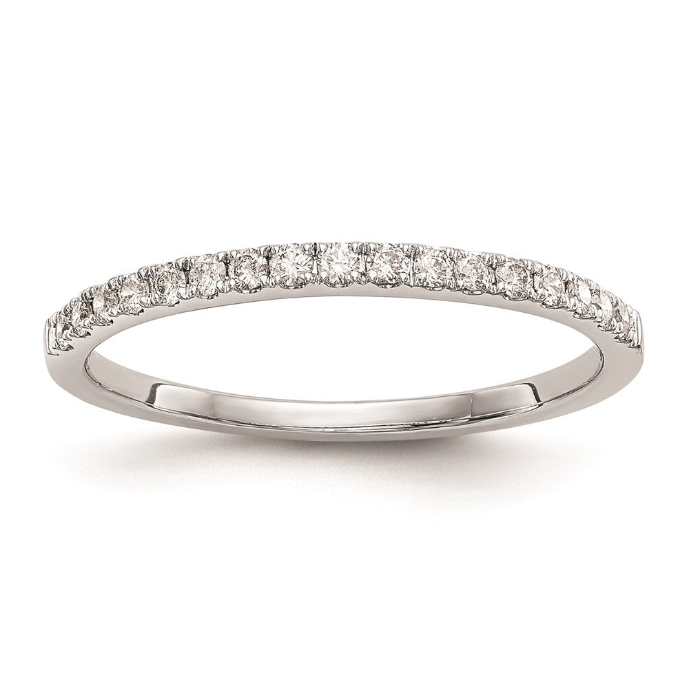 14K Weißgold Verlobungsring mit runden natürlichen Diamanten