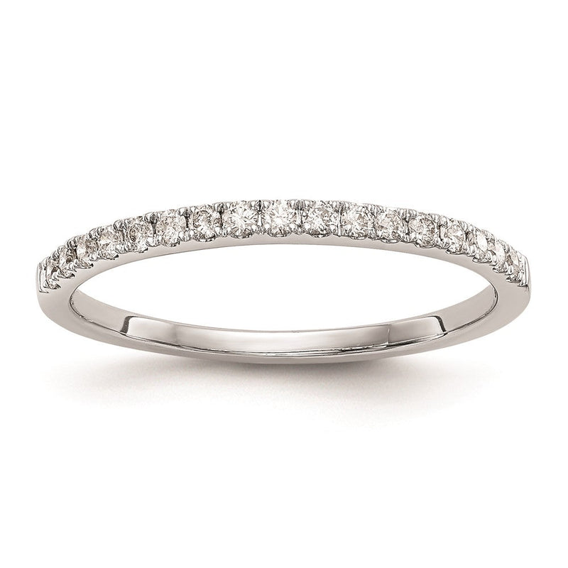 14K Weißgold Verlobungsring mit runden natürlichen Diamanten