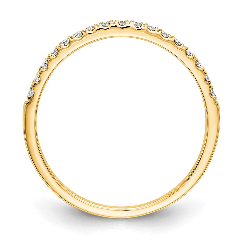 14K Gelbgold Ehering mit rundem echtem Diamant