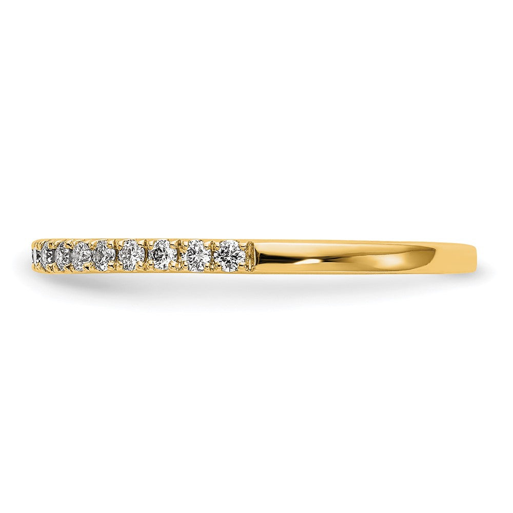 14K Gelbgold Ehering mit rundem echtem Diamant