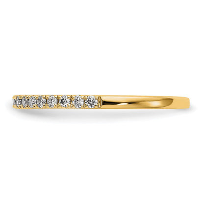 14K Gelbgold Ehering mit rundem echtem Diamant