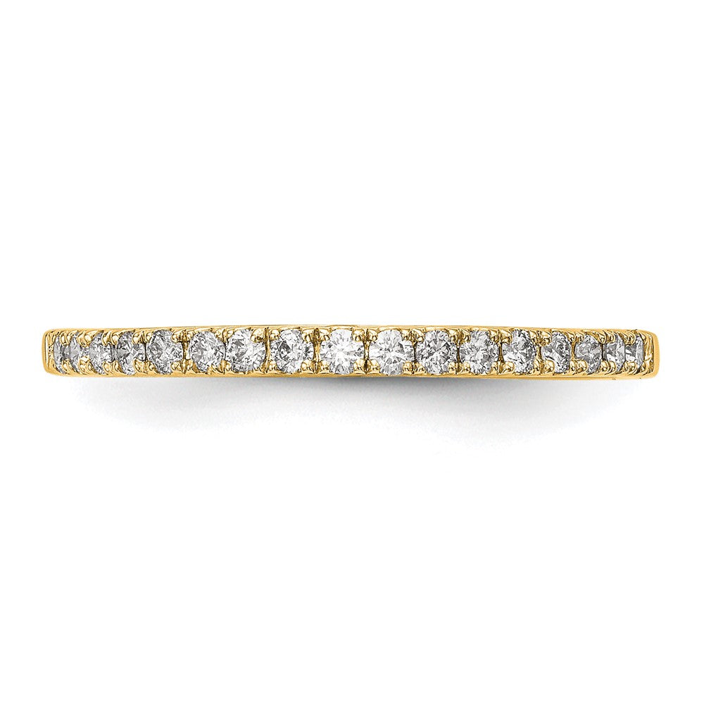 14K Gelbgold Ehering mit rundem echtem Diamant