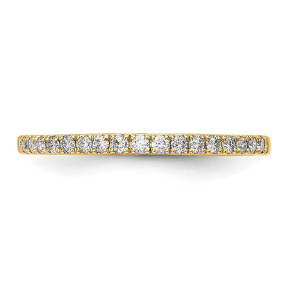 14K Gelbgold Ehering mit rundem echtem Diamant