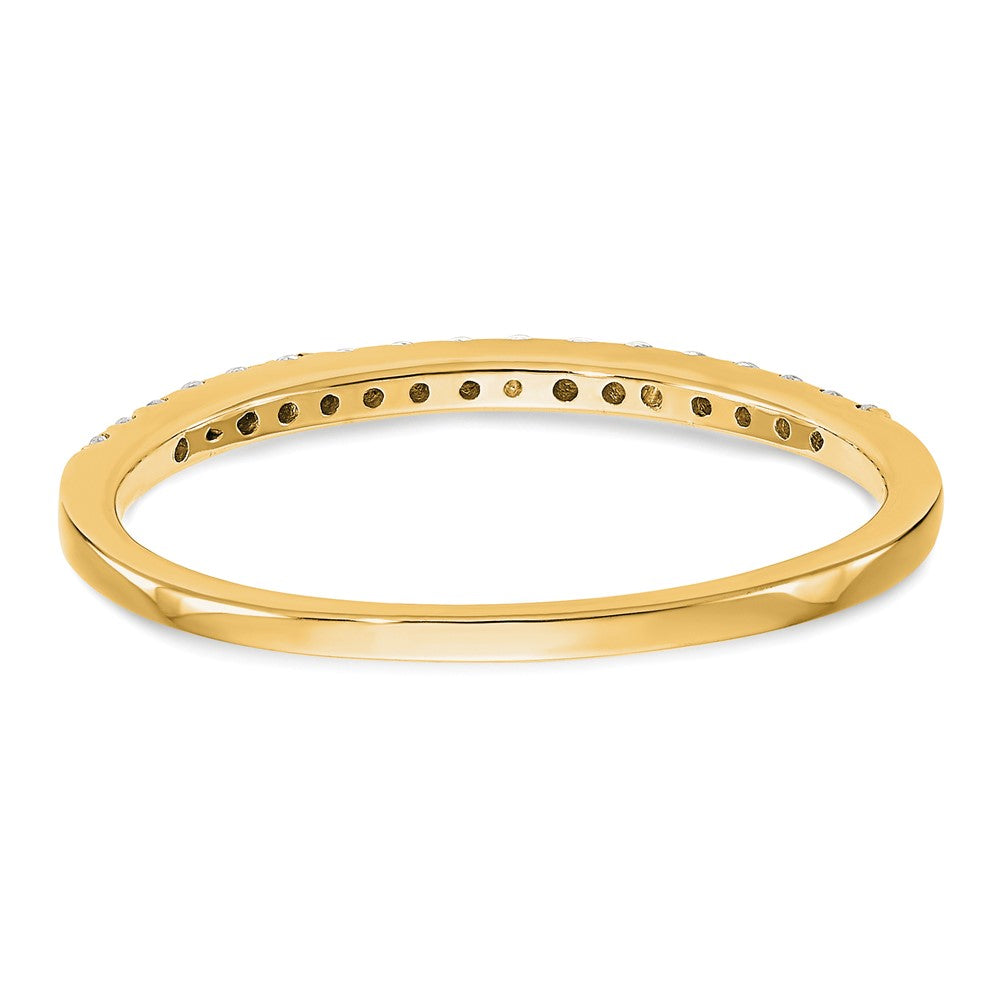 14K Gelbgold Ehering mit rundem echtem Diamant