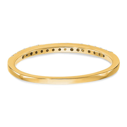 14K Gelbgold Ehering mit rundem echtem Diamant
