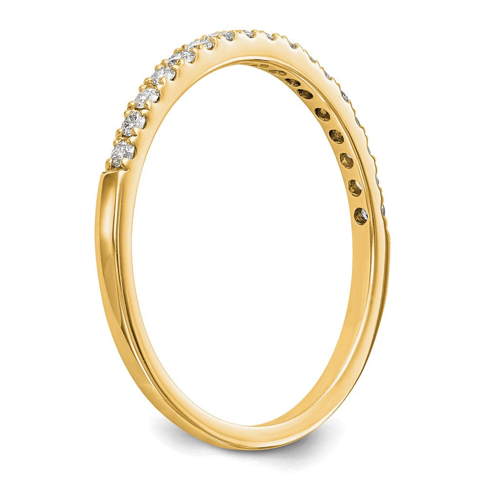 14K Gelbgold Ehering mit rundem echtem Diamant