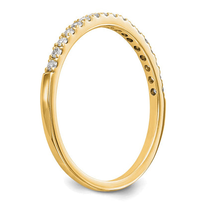 14K Gelbgold Ehering mit rundem echtem Diamant