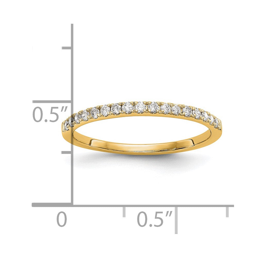 14K Gelbgold Ehering mit rundem echtem Diamant
