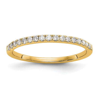 14K Gelbgold Ehering mit rundem echtem Diamant