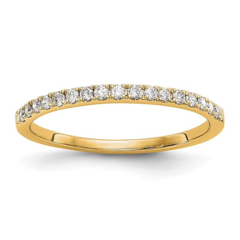 14K Gelbgold Ehering mit rundem echtem Diamant