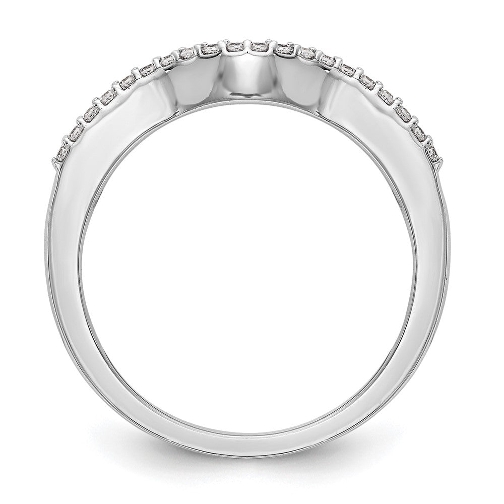14K Weißgold Ehering mit natürlichen Diamanten