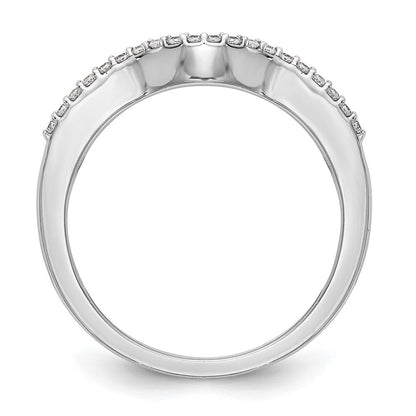 14K Weißgold Ehering mit natürlichen Diamanten