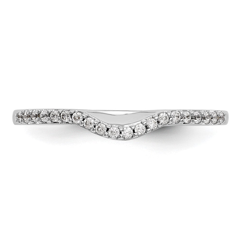 14K Weißgold Ehering mit natürlichen Diamanten