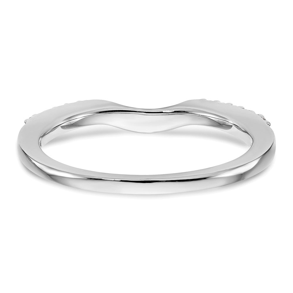 14K Weißgold Ehering mit natürlichen Diamanten