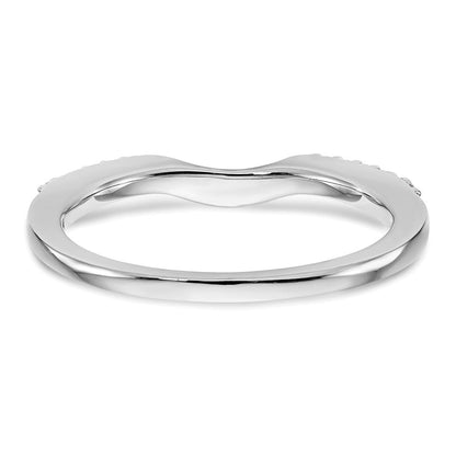 14K Weißgold Ehering mit natürlichen Diamanten