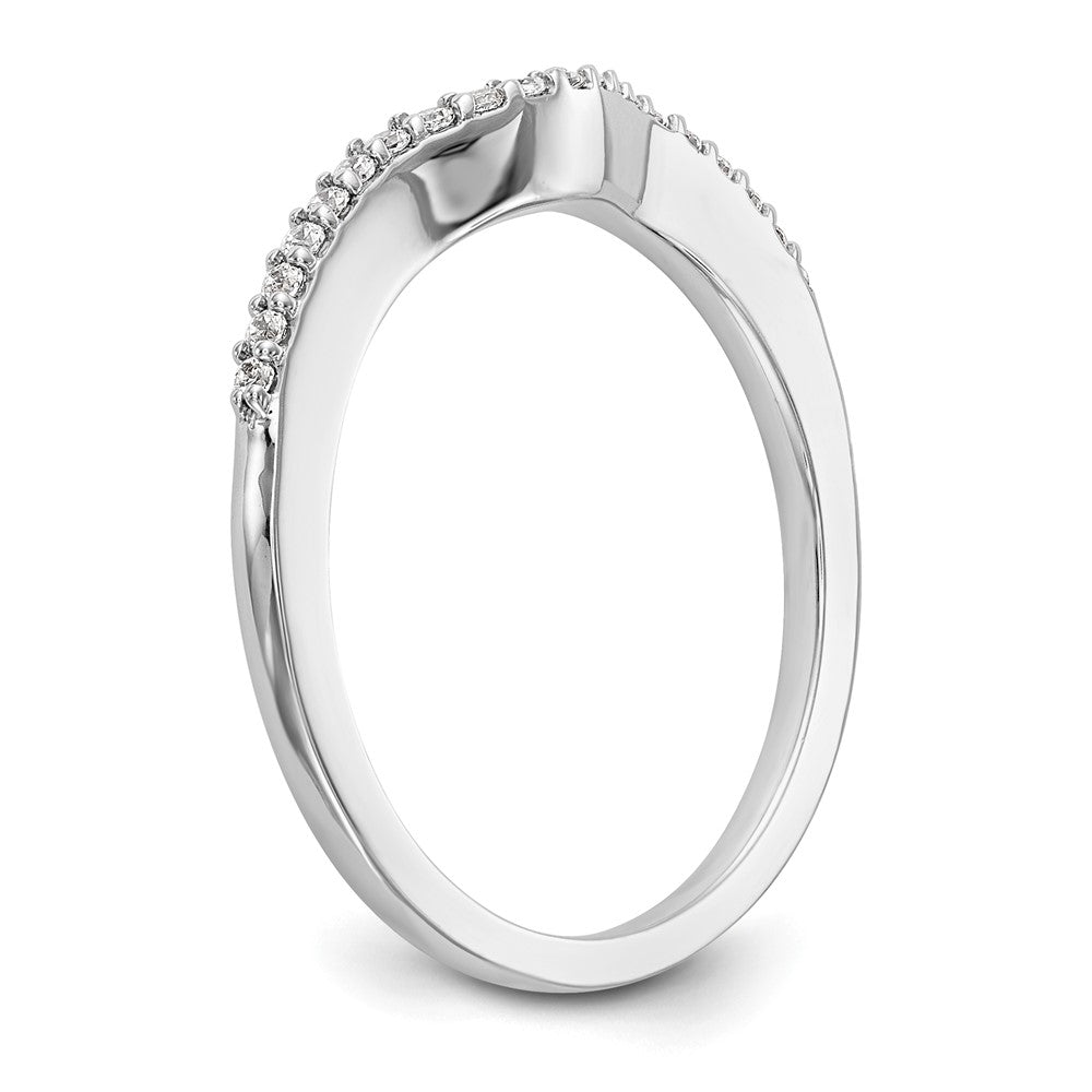 14K Weißgold Ehering mit natürlichen Diamanten