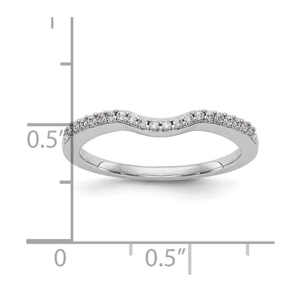 14K Weißgold Ehering mit natürlichen Diamanten